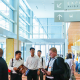 People walking into the ITB Asia conference